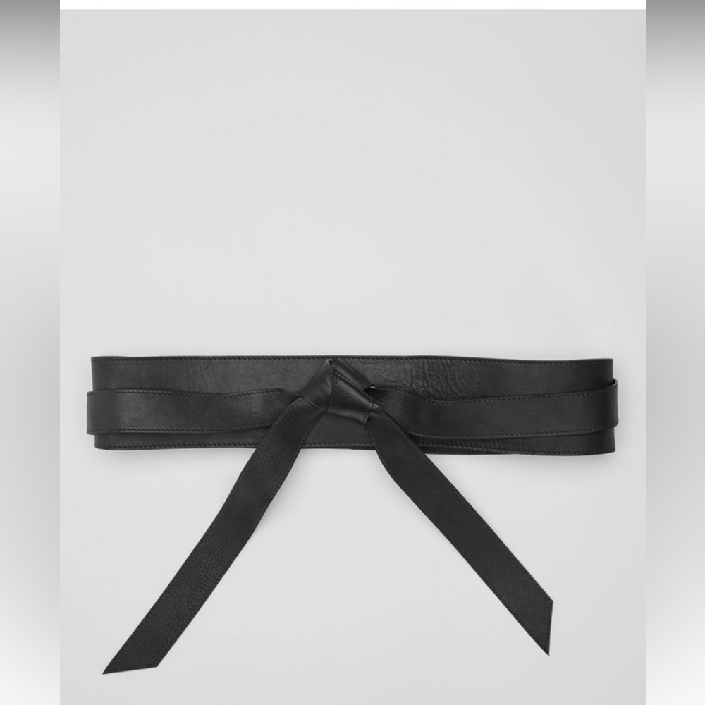 Butter, leather wrap belt. Waist-defining wrap belt. Soft Italian leather.